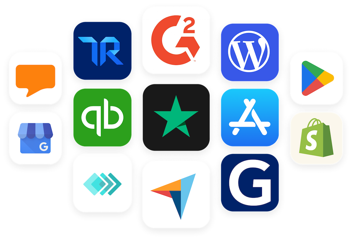 ReviewFlowz dashboard — review management software for teams showing review aggregation, integrations, and Slack notifications