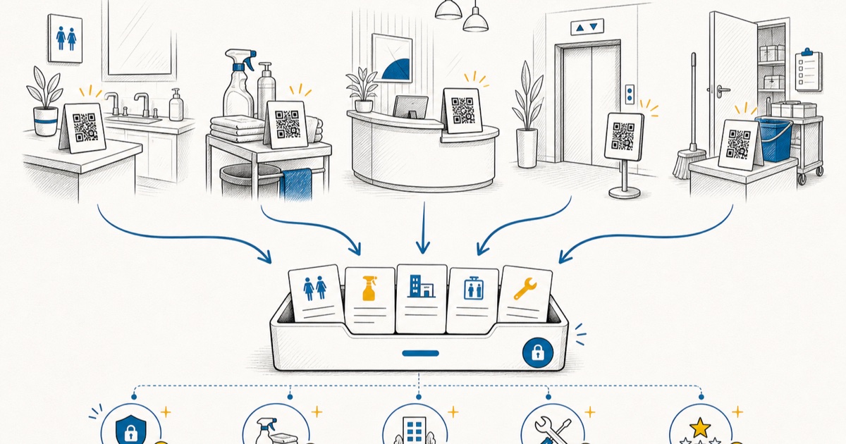 Facility Feedback QR Codes for Restrooms & Cleaning — AppTriage